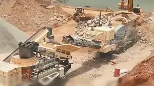 300 طن/ساعة مشروع محطة تكسير متنقلة في فوجيان